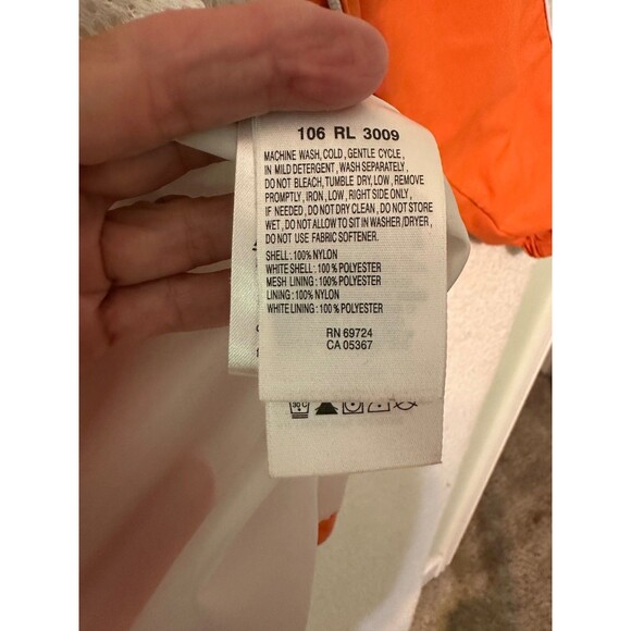 Columbia‎ XCO Jacket Women Small Orange White PACKABLE Full Zip Hooded Softshell - Picture 12 of 16